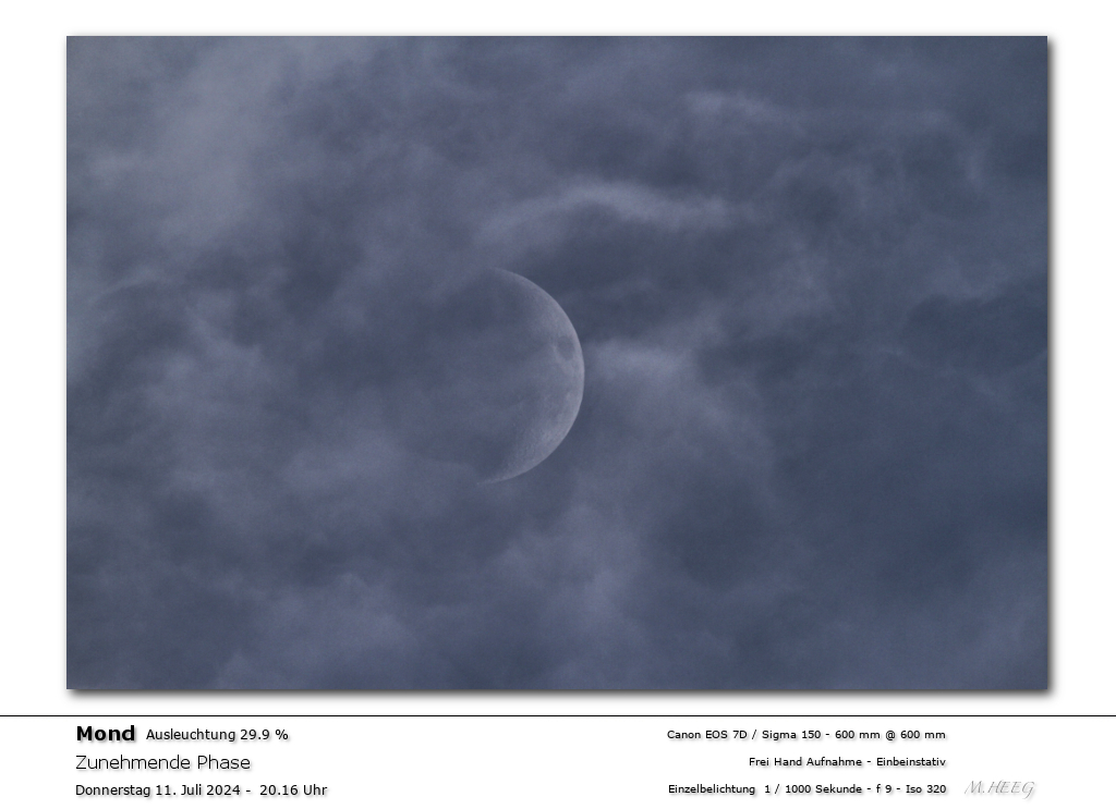 Mond in den  Wolken