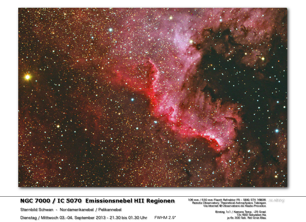 NGC 7000 - " Grosse Wand "