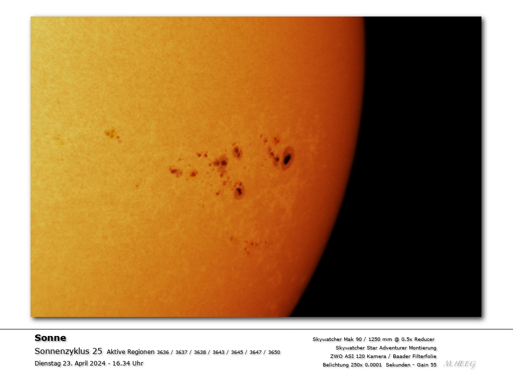 Sonnenbeobachtung mit langer Brennweite