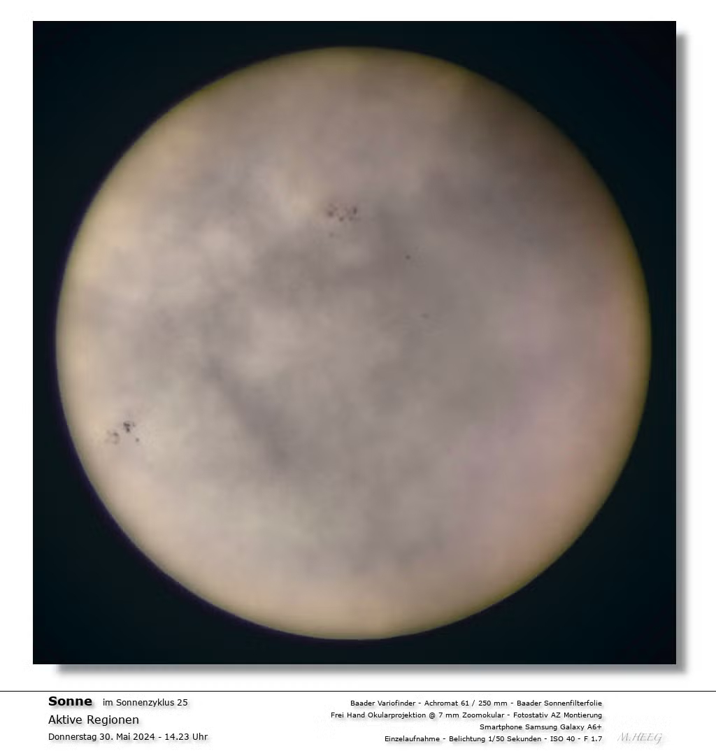 ... Sonnenbeobachtung mit Smartphone Die Aktivitäten der Sonne
