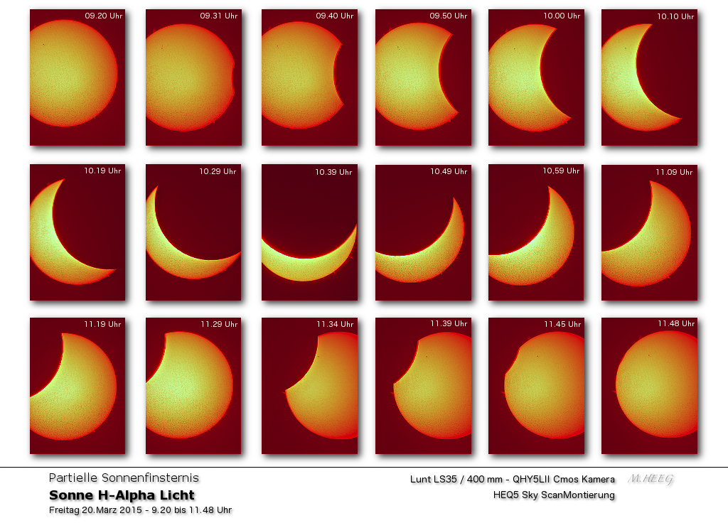 ... Partielle Sonnenfinsternis Halpha-Licht Partielle Sonnenfinsternis Ha