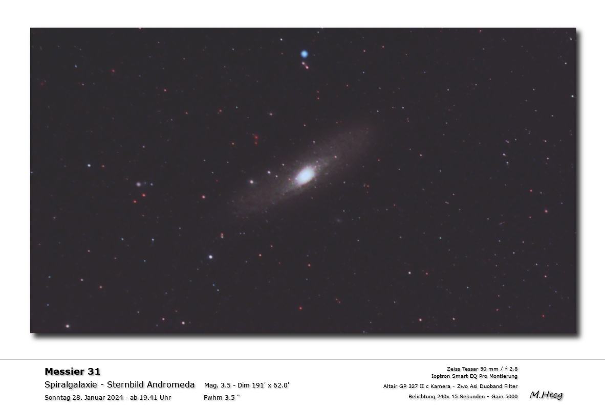 Galaxie mit Duoband Filter