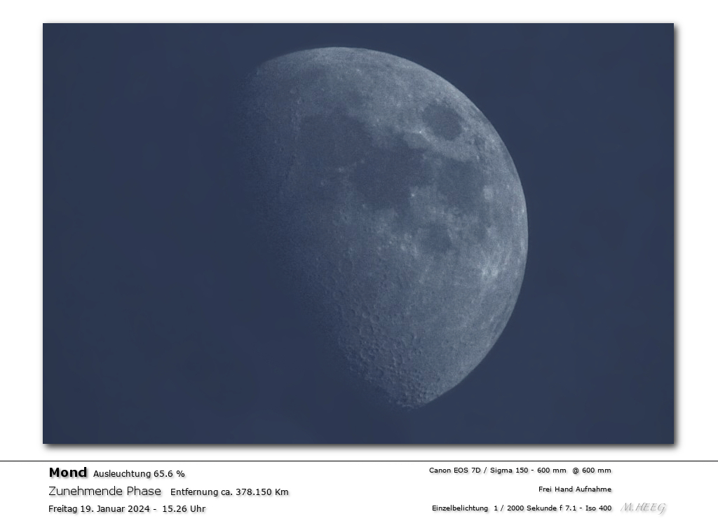 Frei Hand Mondaufnahme