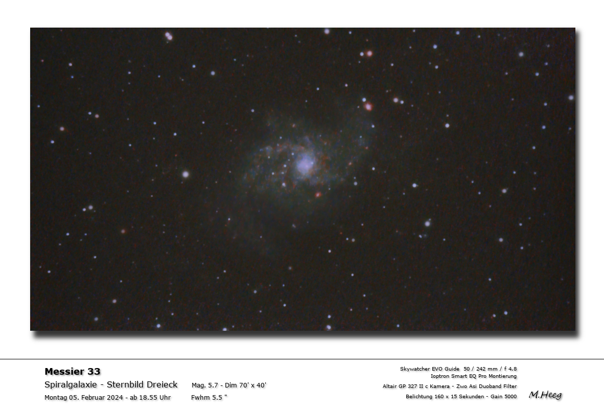 Galaxie mit Duoband Filter