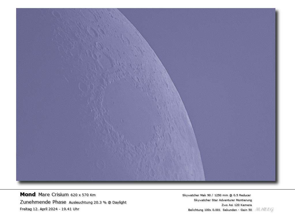 Mondbeobachtung Detail
