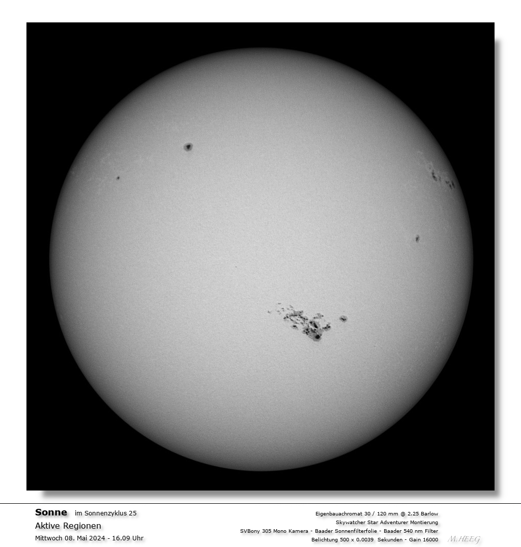 Sonnendarstellung bei 540 nm ( Out of Camera )
