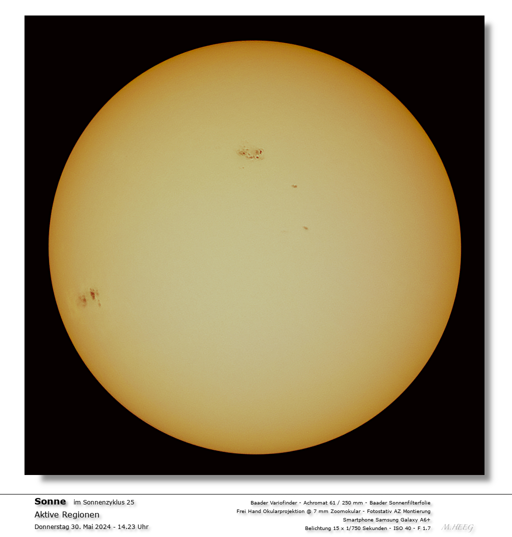 Frei Hand Sonnenaufnahme
