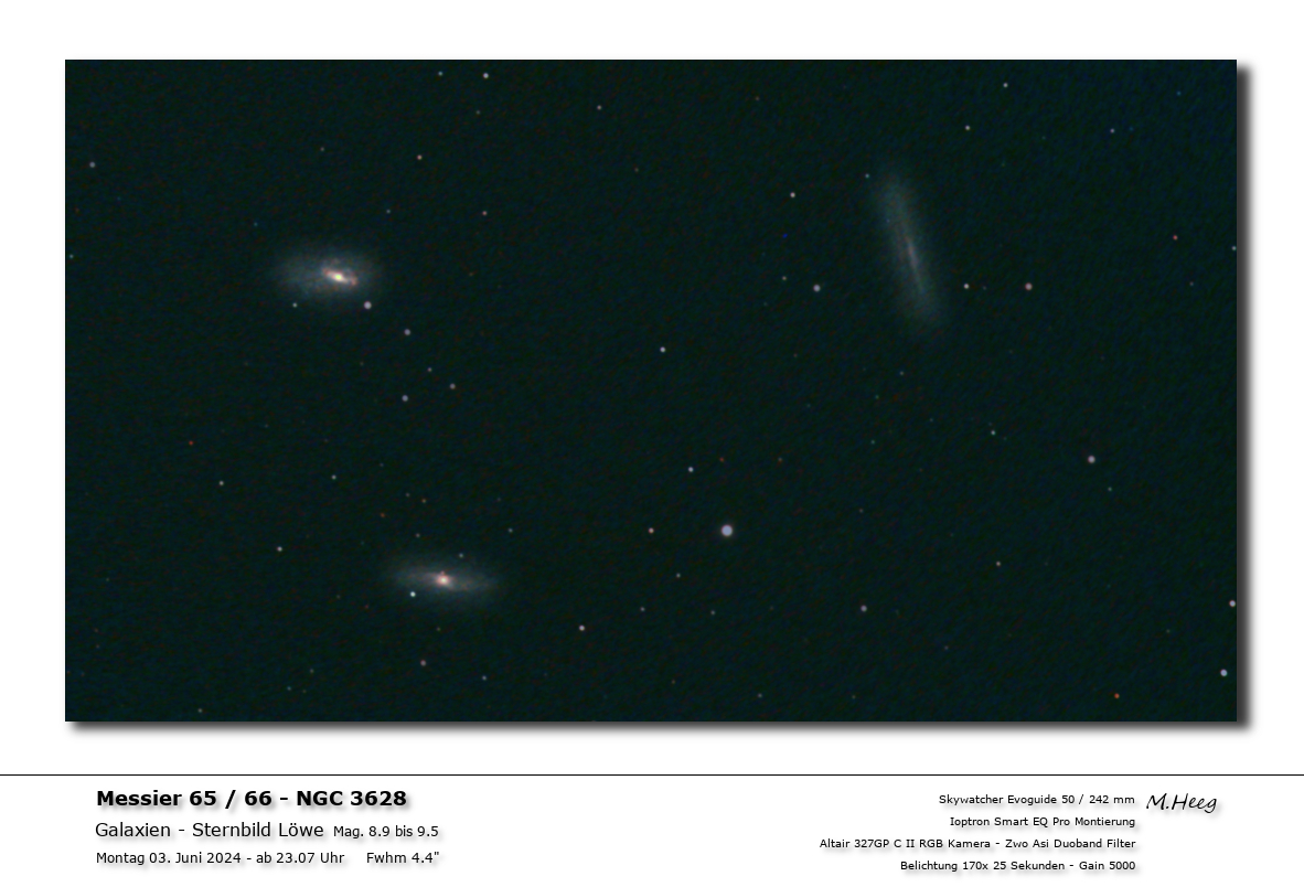 Galaxien mit Duoband Filter