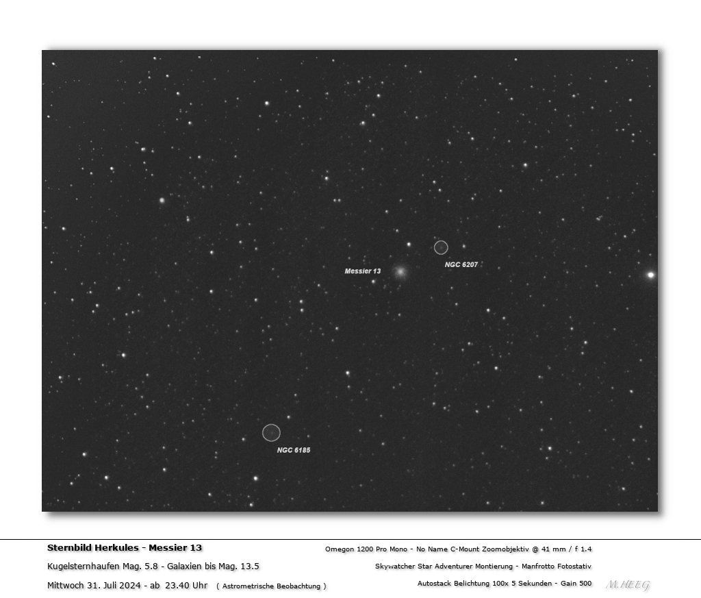 Messier 13 im Sternfeld