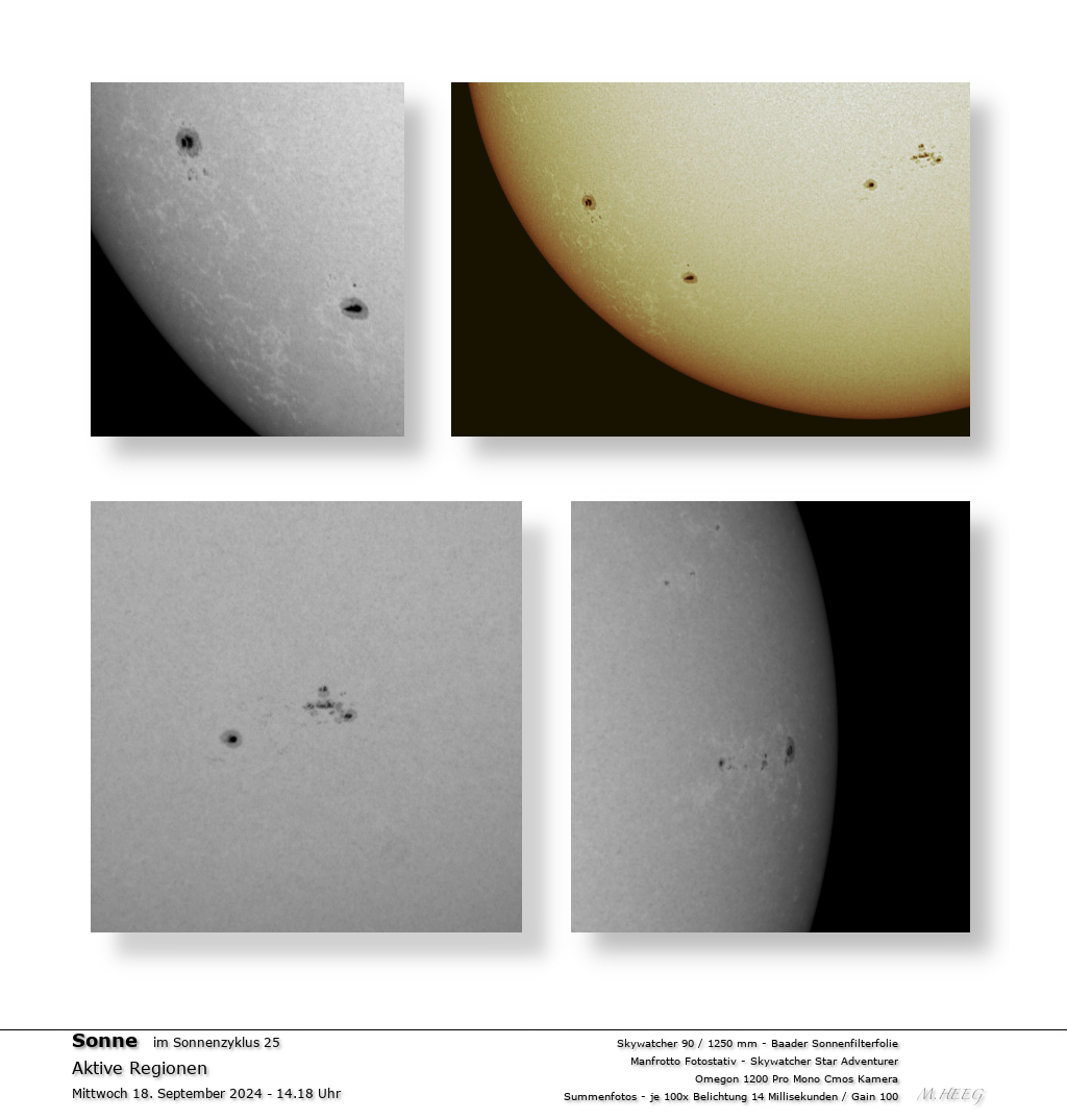 Sonnendarstellung bei 90 mm Öffnung