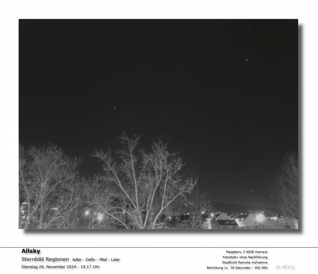 Sternbilder mit Raspberry NOIR Kamera