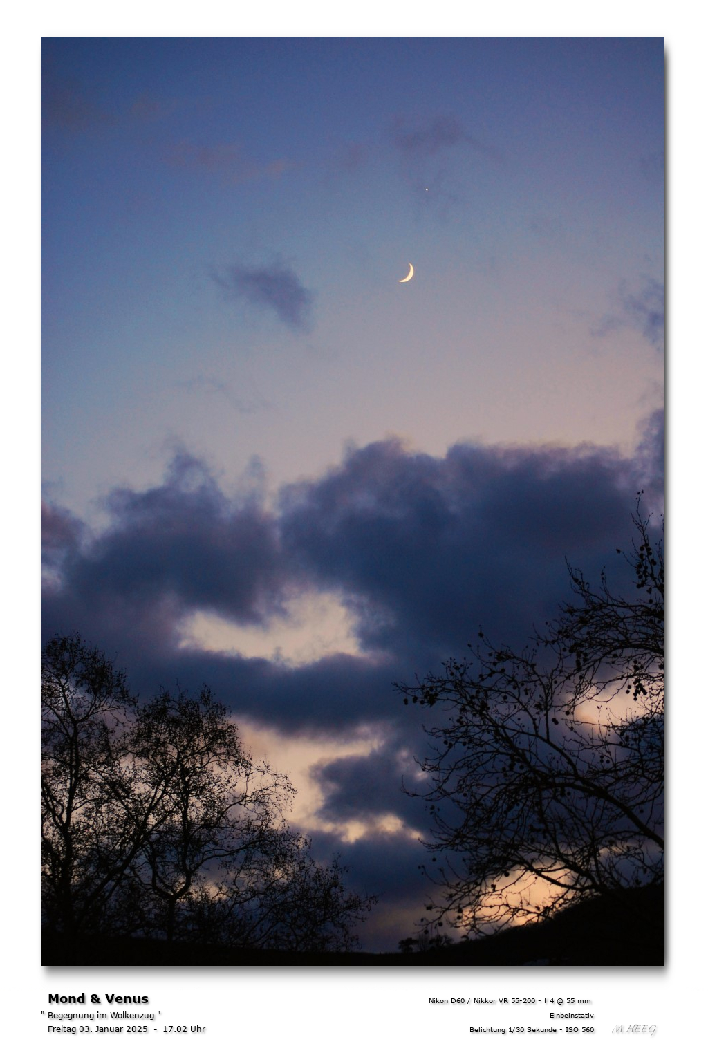 Mond und Venus