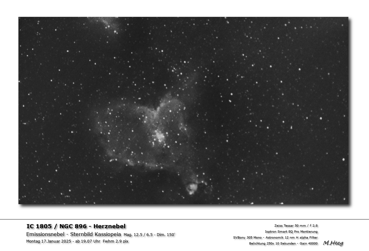 ... H alpha Nebelbeobachtung Übersicht - Nebelbeobachtung