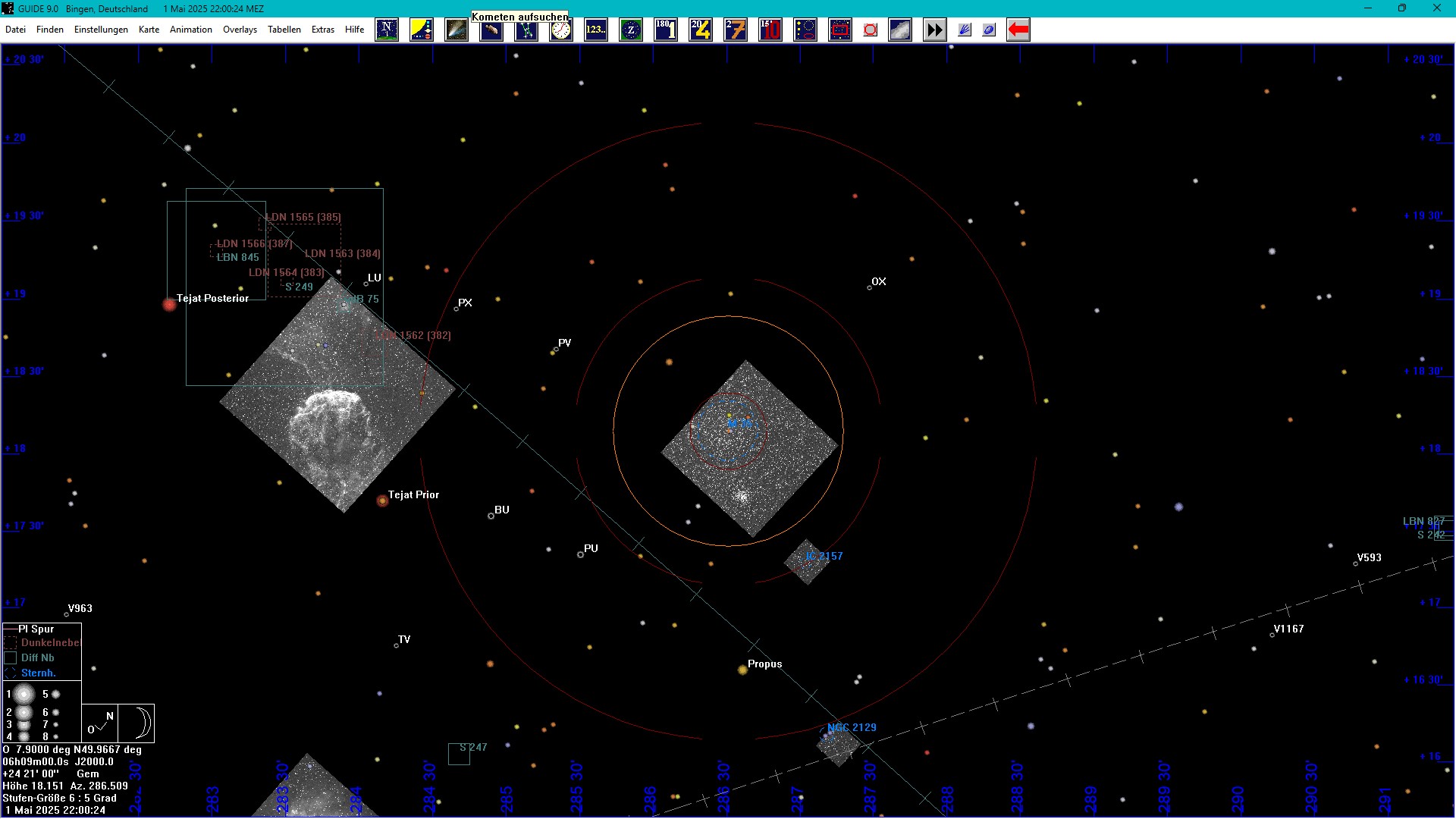 Sternfeld für Messier 35