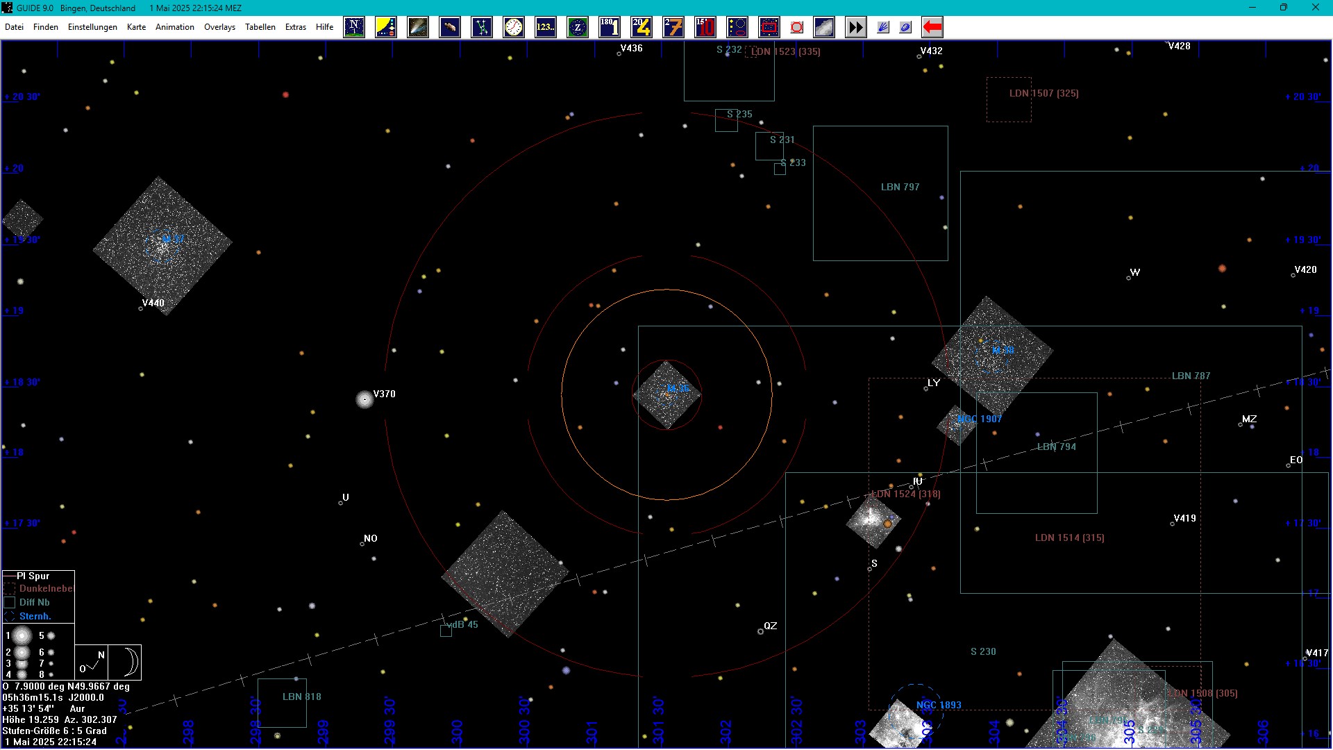 Sternfeld Messier 36 - 37 - 38
