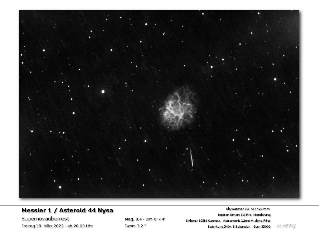Eine Asteroidenbeobachtung