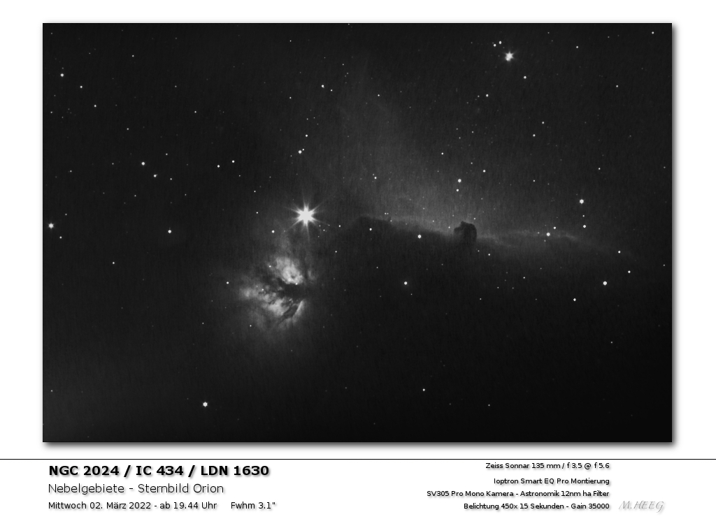 ... NGC 2024 Nebelgebiete im Sternbild Orion