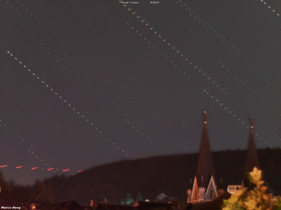 ... Eine Zeitrafferüberblendung aus Raspi HQ Kameradaten Startrail
