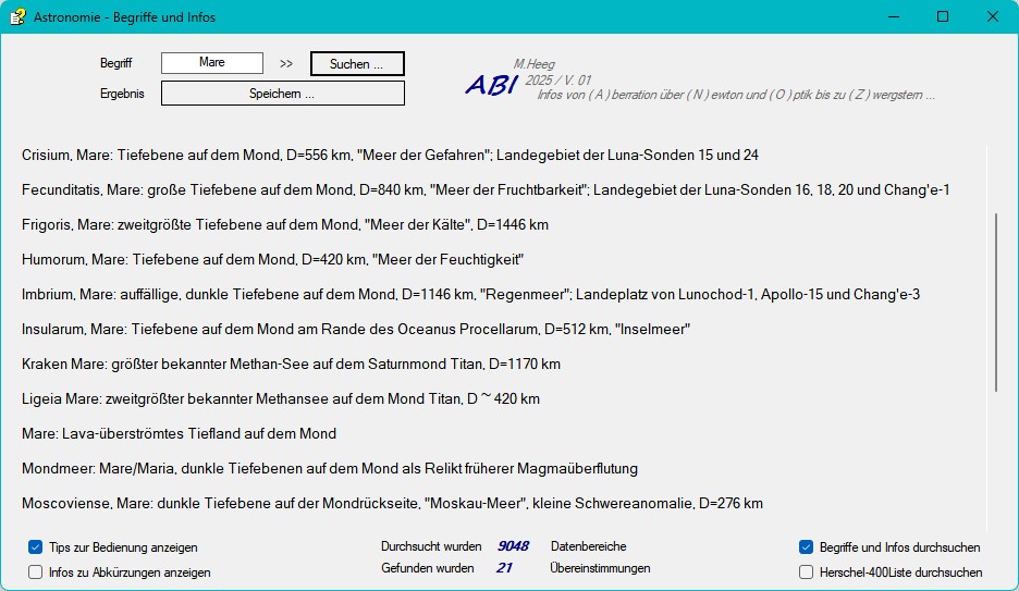 ... Suche - Info Astrobegriffe Astrtextsuche