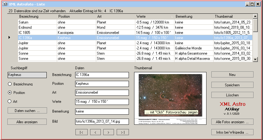 ... Die Daten und Fotovorschau Software 3