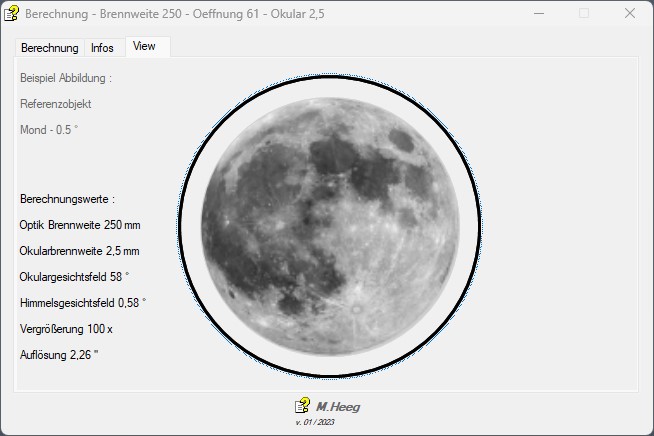 ... Teleskop Rechner Optik / Infos Teleskop Berechnungen optische Infos