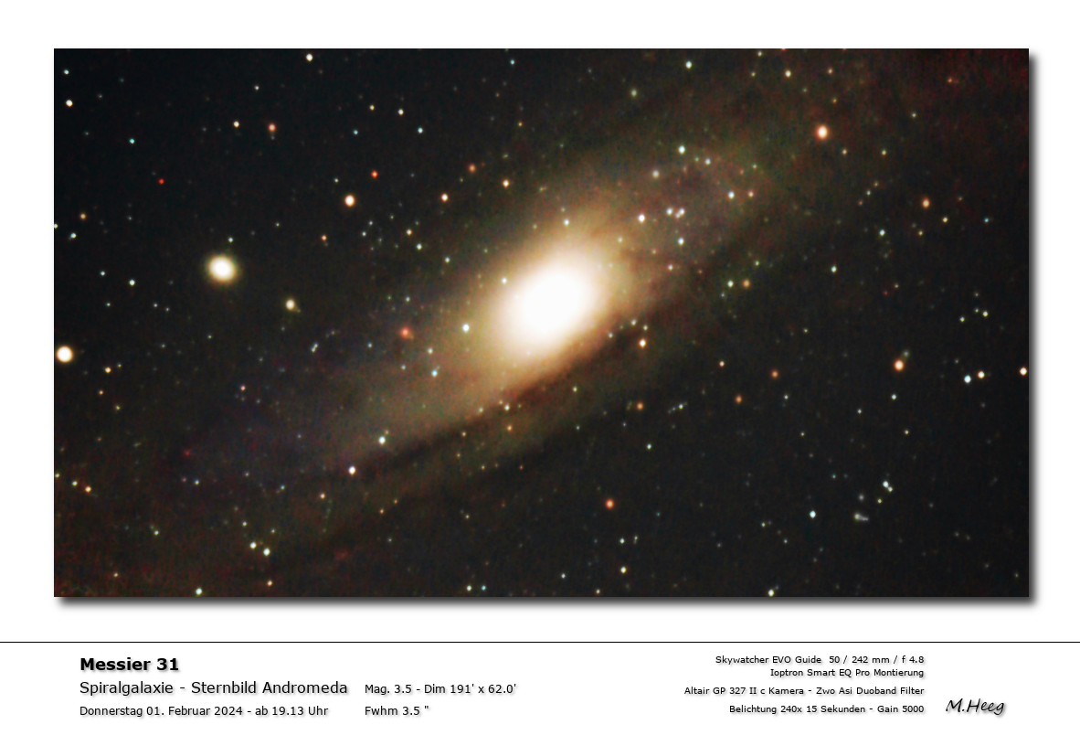 Galaxie mit Duoband Filter