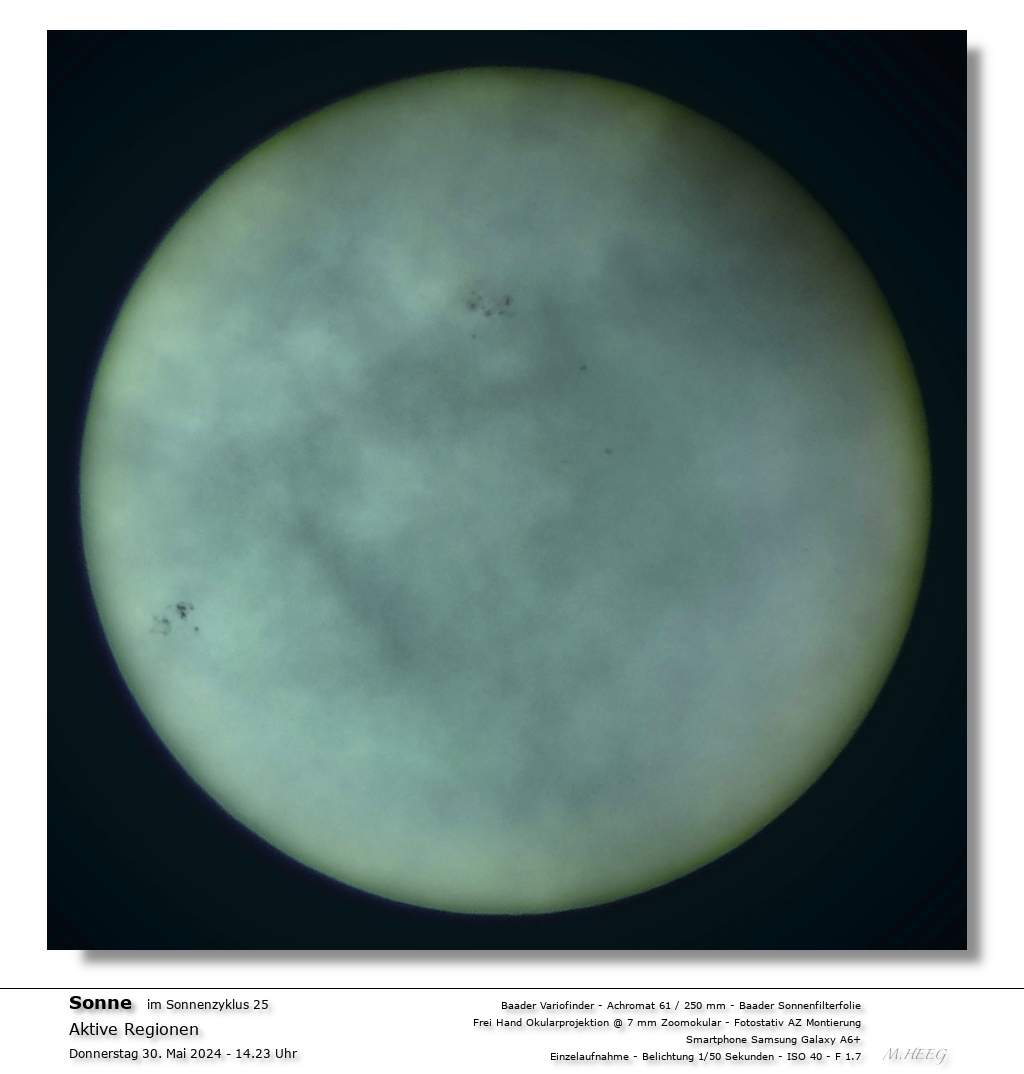 Frei Hand Sonnenaufnahme