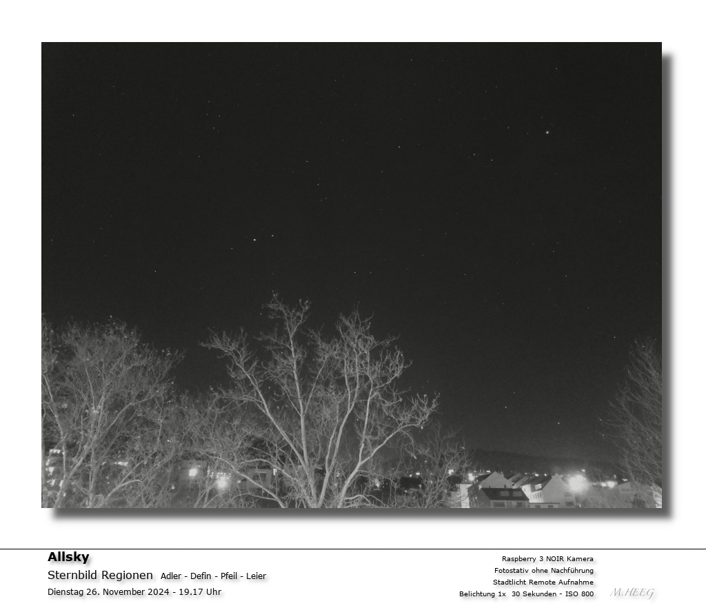 Sternbilder mit Raspberry NOIR Kamera