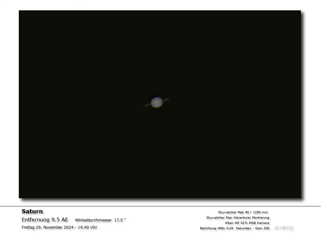 Saturn in 9.5 AE Entfernung