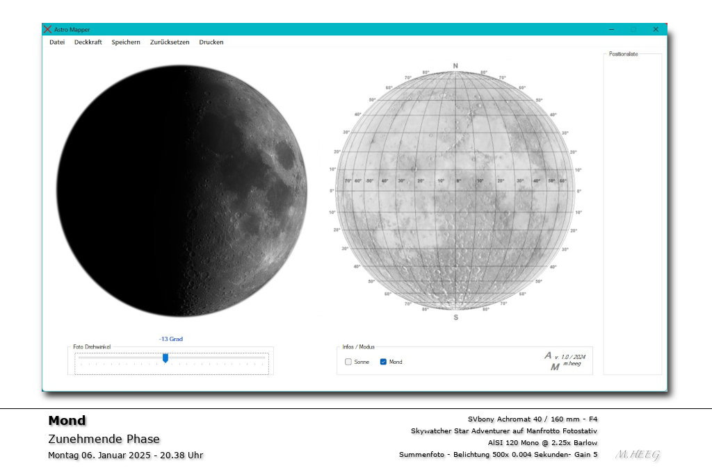 Mond mit eigener Software