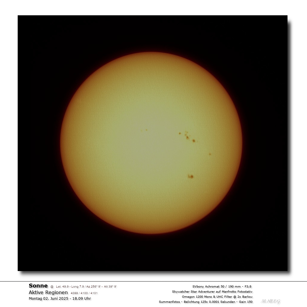 Sonne Tagesbeobachtung