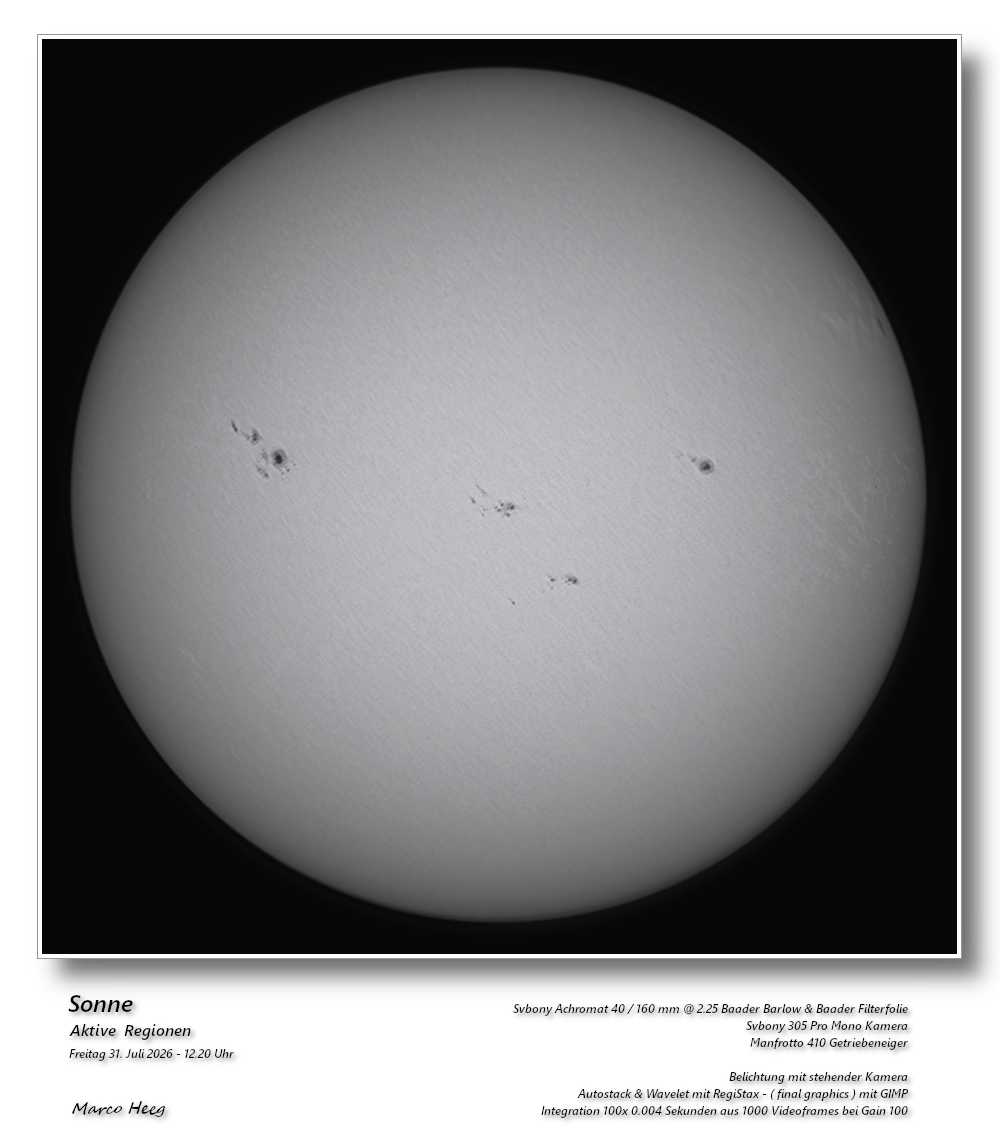 Sonne mit kleiner Ausr&uuml;stung
